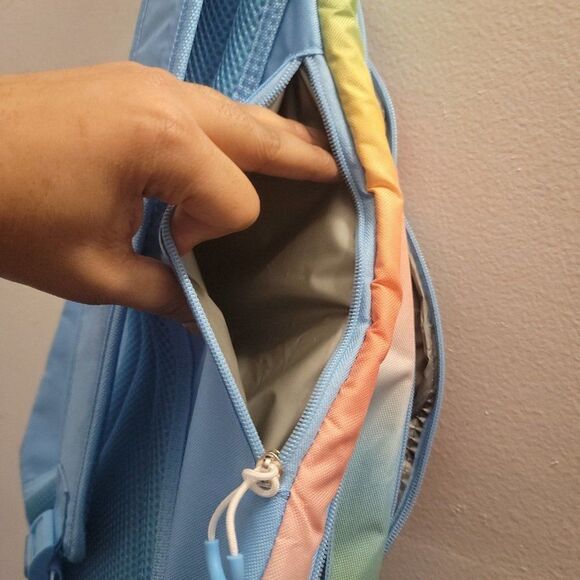 Sun Squad Adult Multicolor Ombre 12 Can Sling Cooler Backpack Bag One Size - Picture 6 of 8